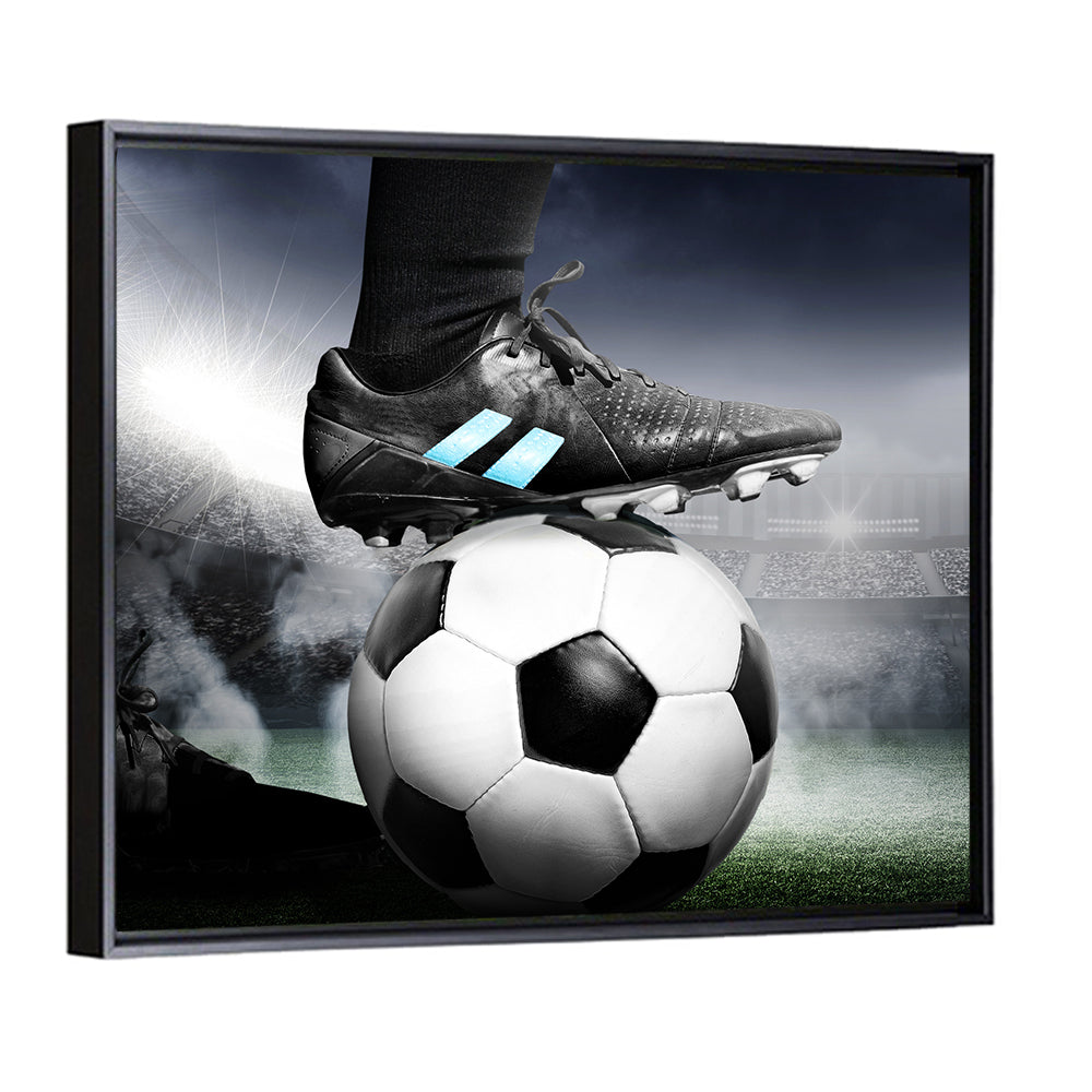 Low Angle Soccer Cleat Close Up Wall Art