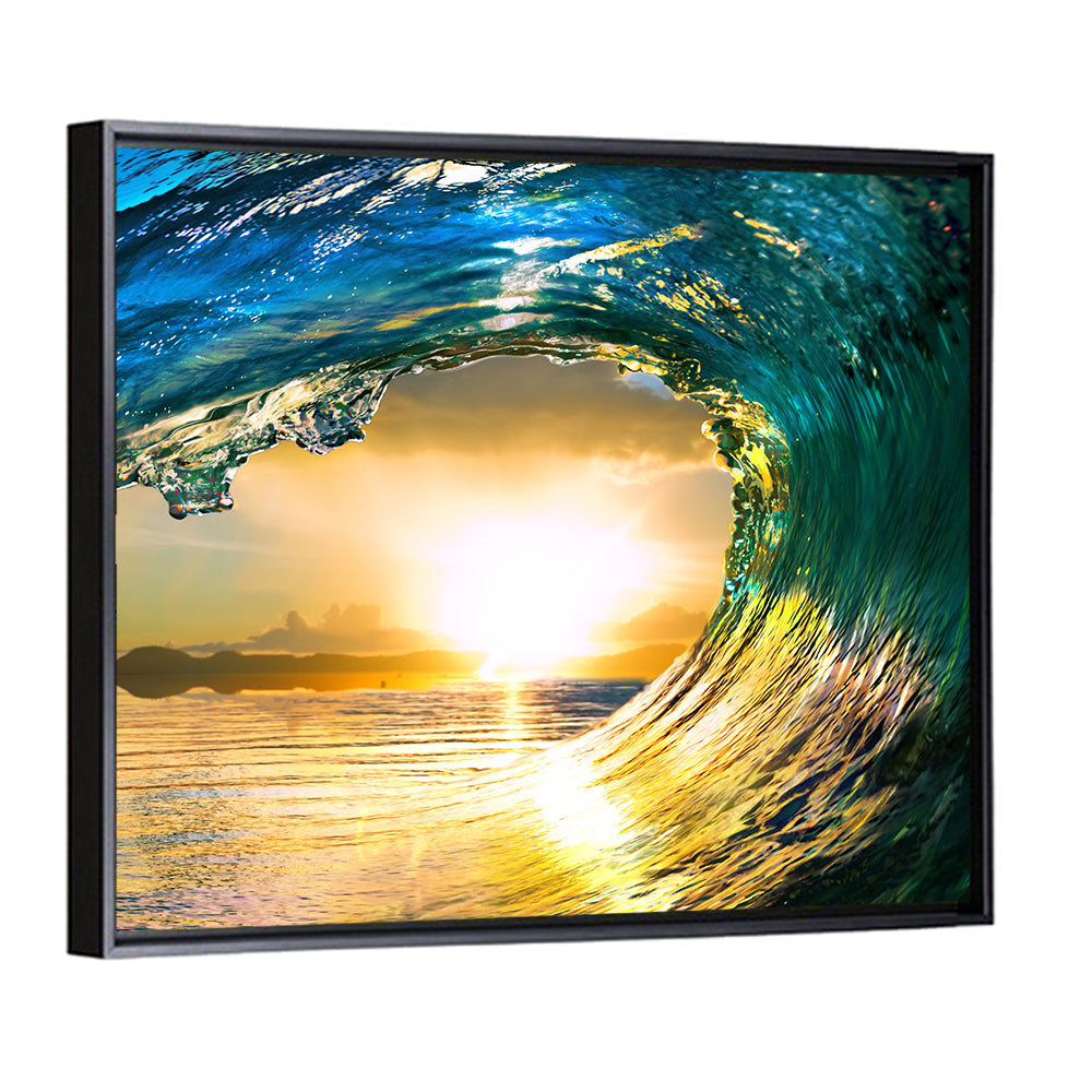 Sunset Wave Tunnel Wall Art