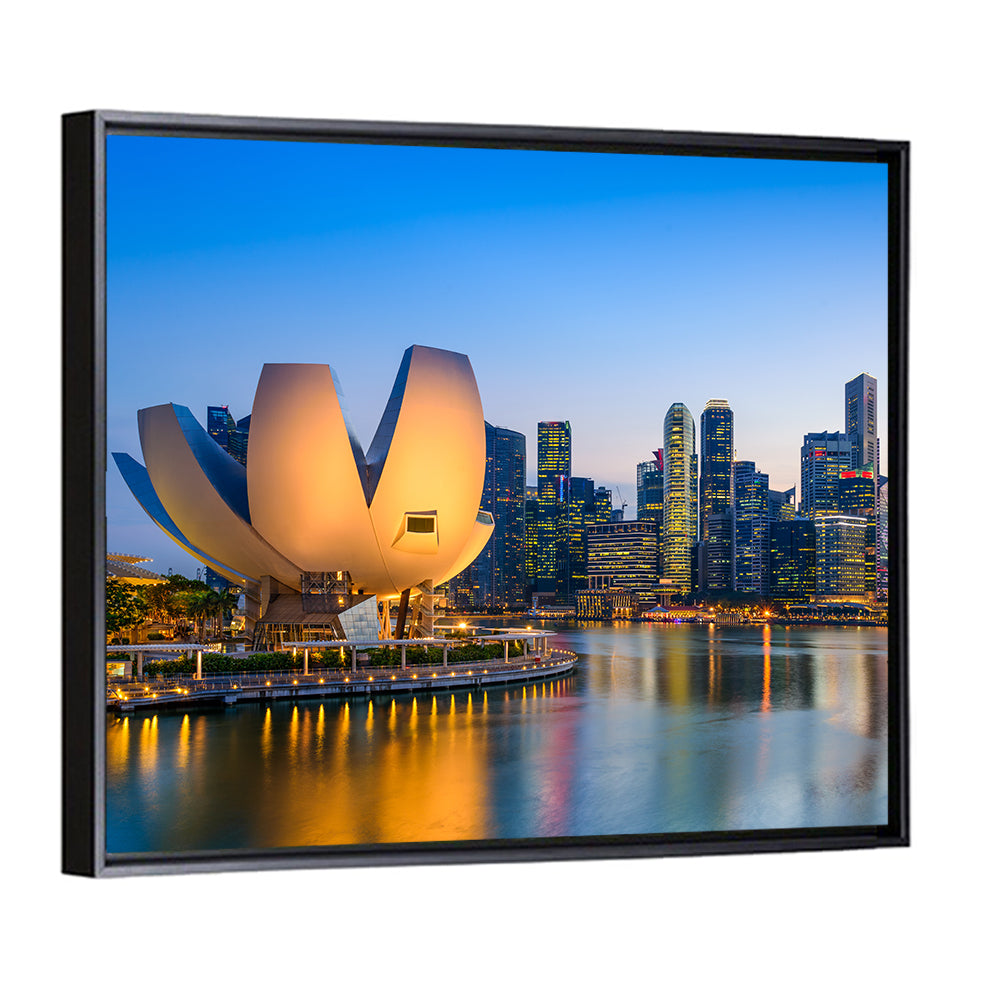 Singapore Marina Skyline at Dusk Wall Art