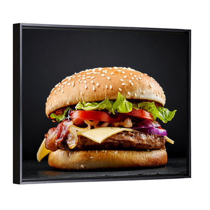 Cheeseburger with Bacon Wall Art
