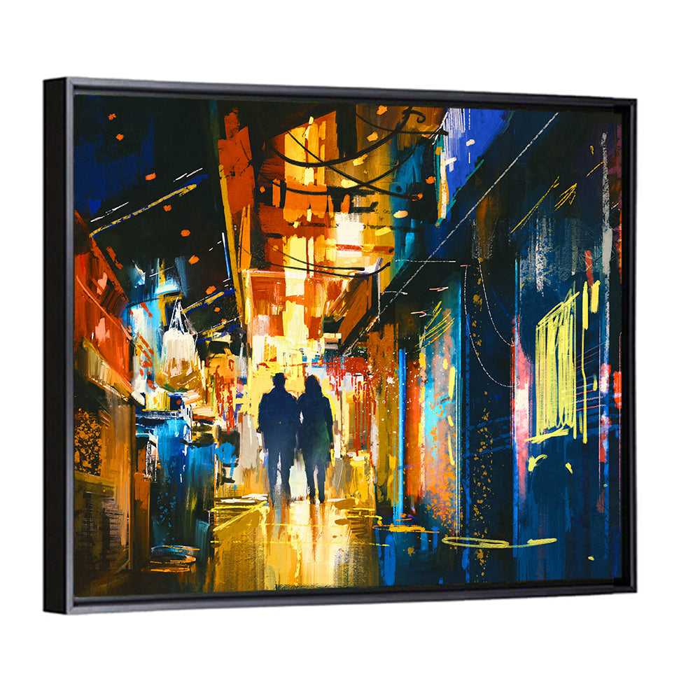 Couple in Narrow Alleyway Wall Art