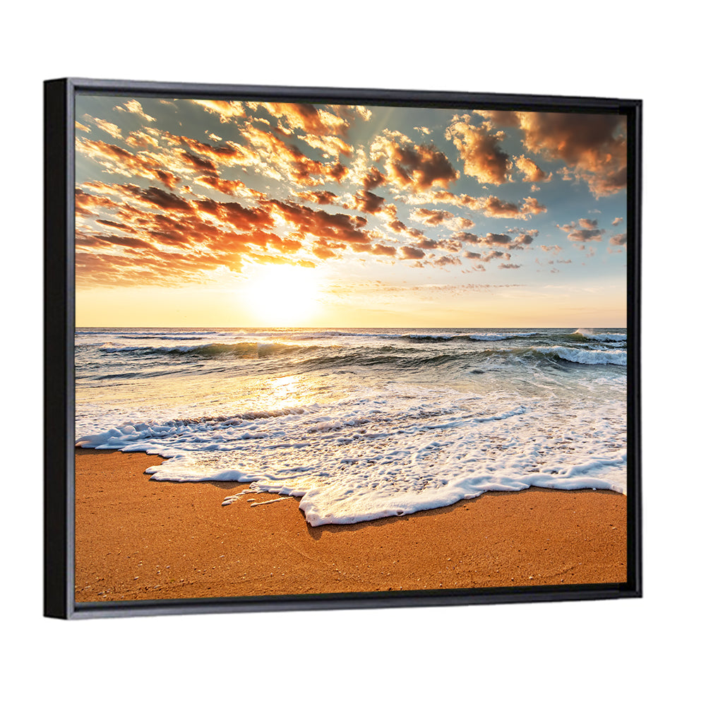 Foamy Shoreline at Sunrise Wall Art