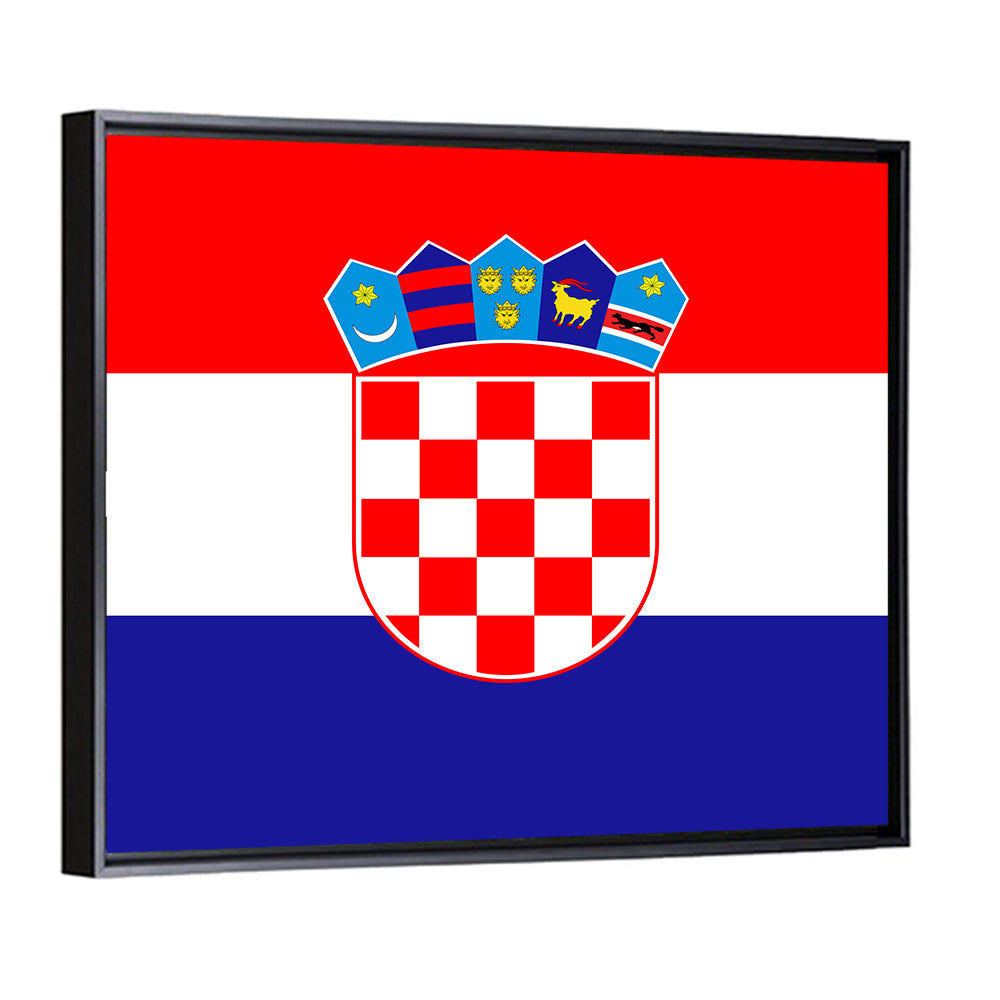 Croatian Flag with Coat of Arms Wall Art