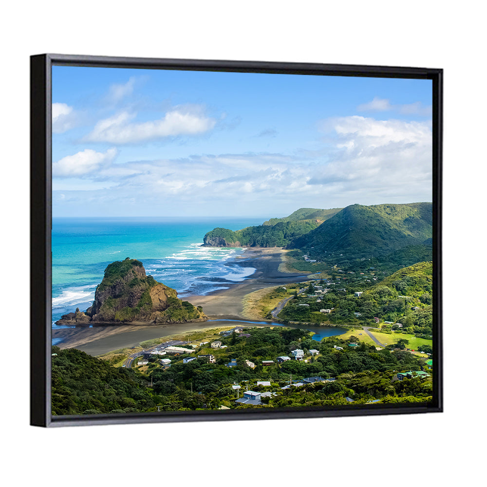 Lion Rock at Piha Beach Wall Art