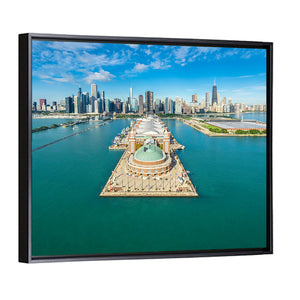 Chicago Skyline Aerial Wall Art