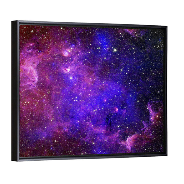 Nebula and Starfield in Deep Space Wall Art as a framed canvas