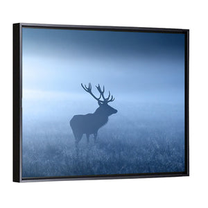 Red Deer Stag Silhouette Wall Art