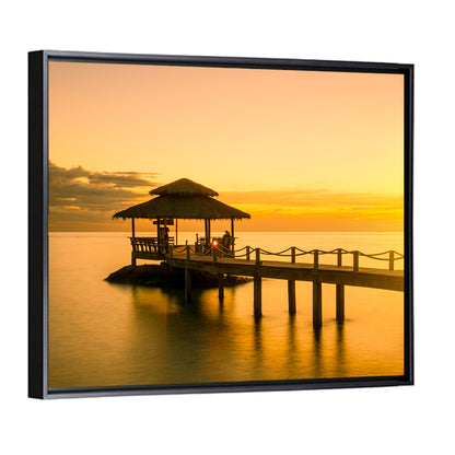 Phuket Wooden Pier at Sunset Wall Art