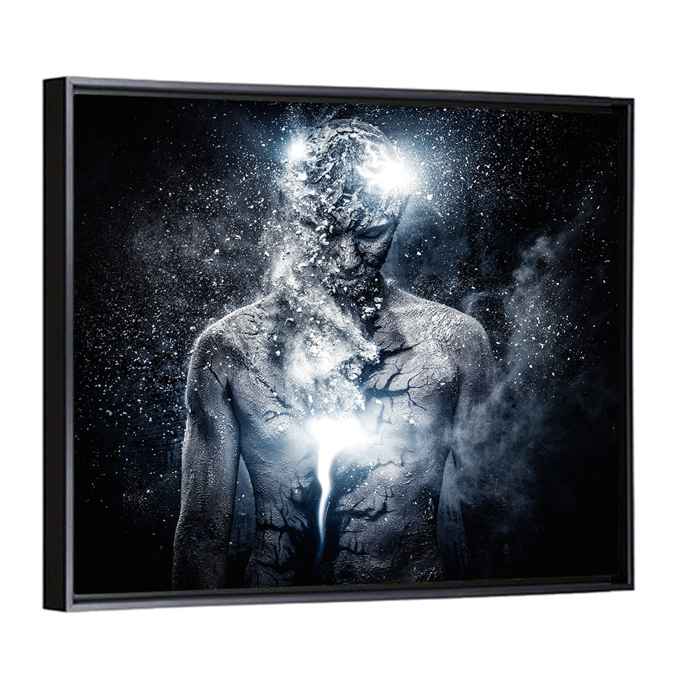 Glowing Core Surreal Portrait Wall Art