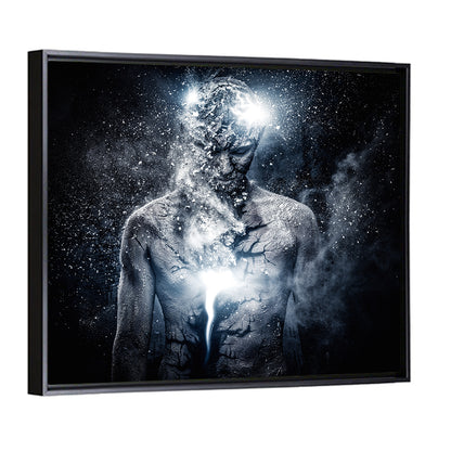 Glowing Core Surreal Portrait Wall Art