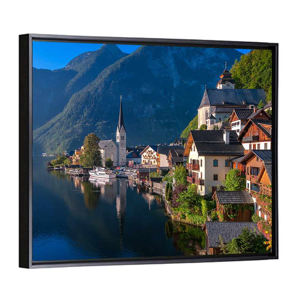 Hallstatt Lakeside Reflections Wall Art