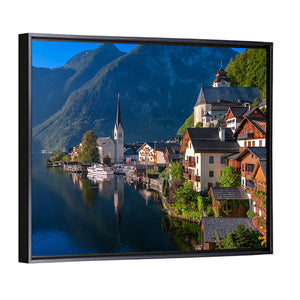 Alpine Lake Village Hallstatt Wall Art