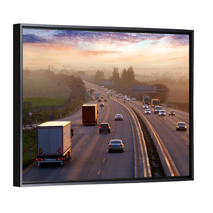 Chinese Highway at Sunset Wall Art