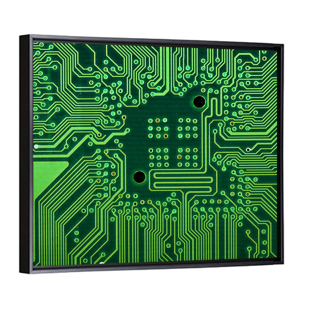 Microchip Connection Grid Wall Art