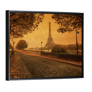 Paris Street At Dusk Wall Art