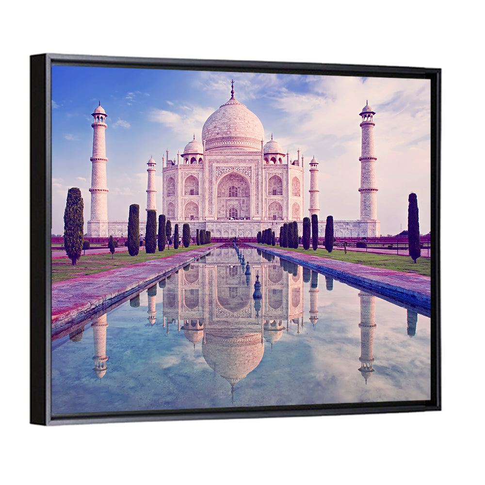 Taj Mahal Sunrise Reflection Wall Art
