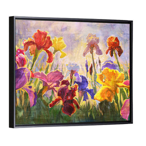 Iris Flowers Illustration Wall Art