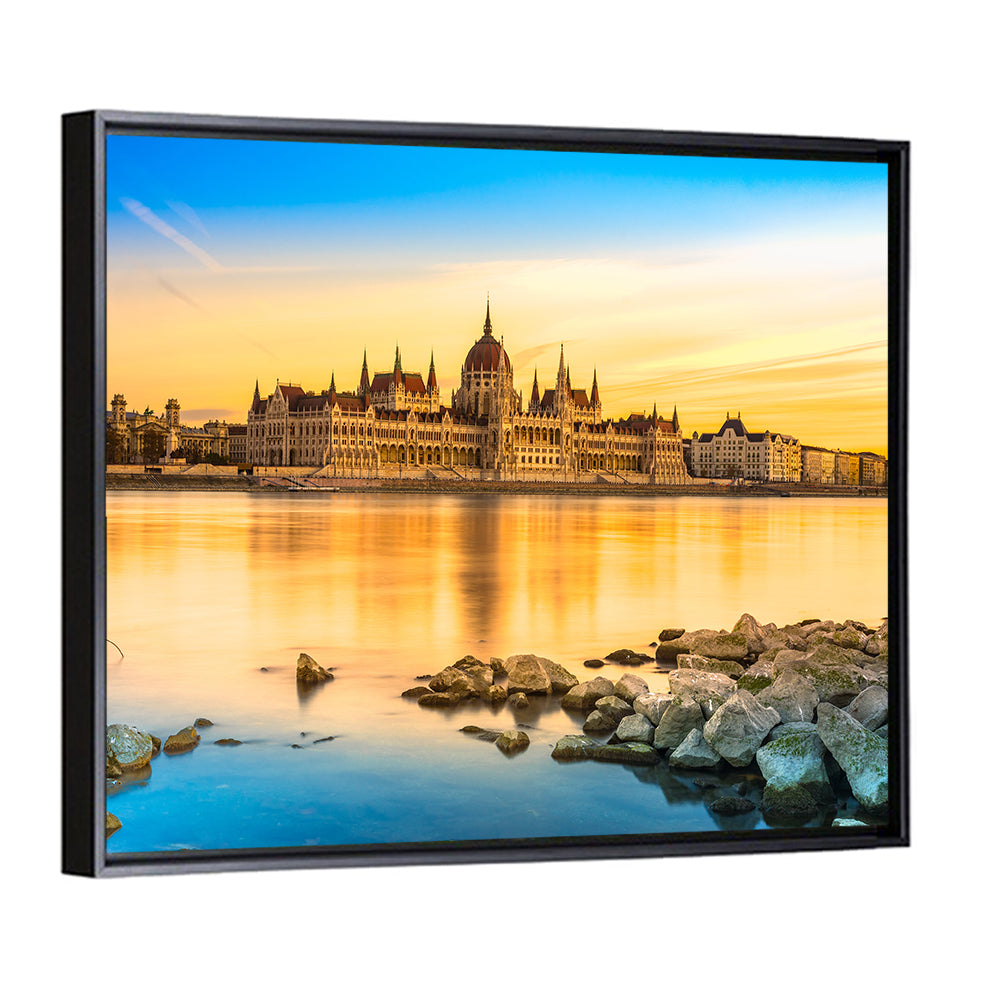 Budapest Parliament at Golden Hour Wall Art