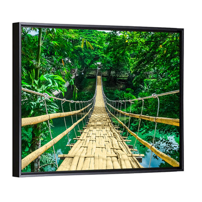 Bamboo Pedestrian Hanging Bridge Wall Art