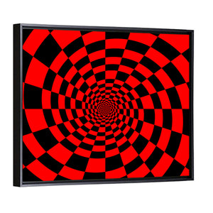 Red And Black Geometry Abstract Wall Art