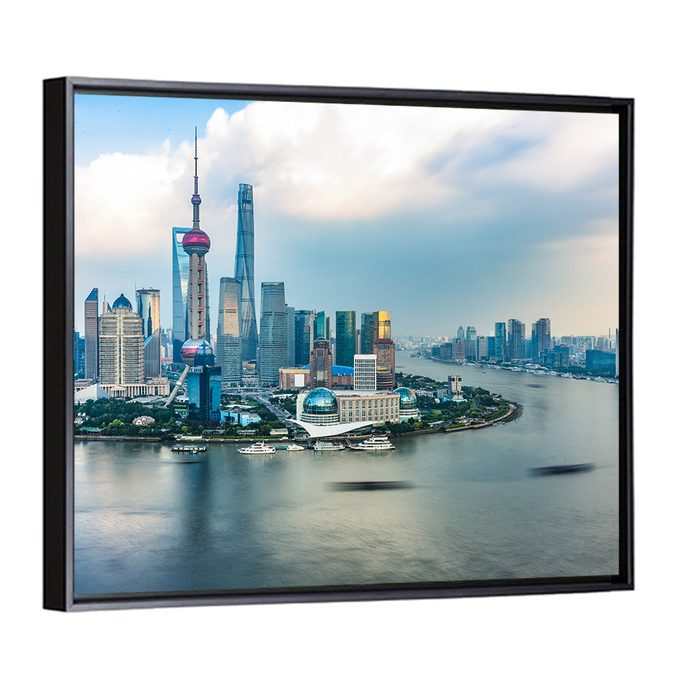 Shanghai Bund Skyline with Oriental Pearl Tower Wall Art