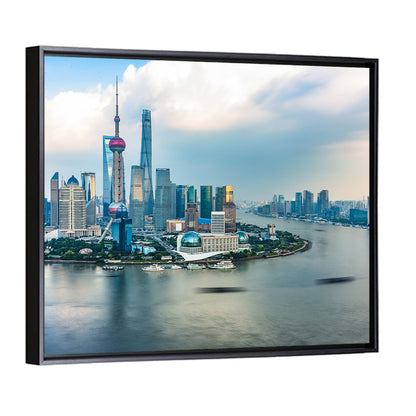 Shanghai Bund Skyline with Oriental Pearl Tower Wall Art
