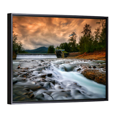 Mentawa Dam at Dusk Wall Art