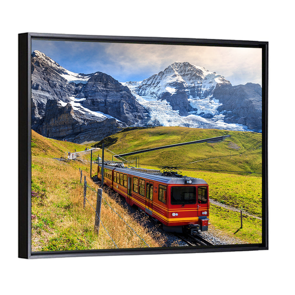 Grindelwald Red Mountain Train Wall Art