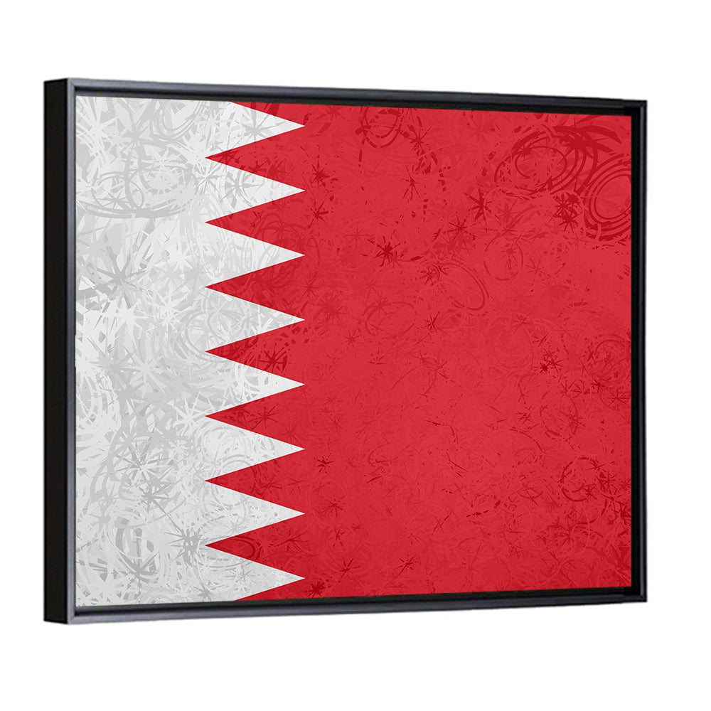 Bahrain Flag with Serrated Edge Wall Art