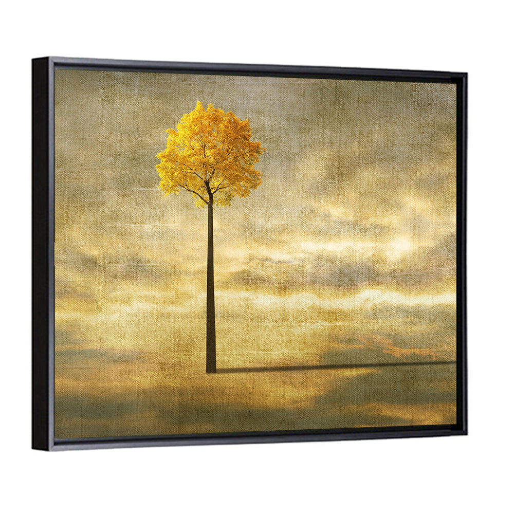Solitary Tree at Golden Hour Wall Art