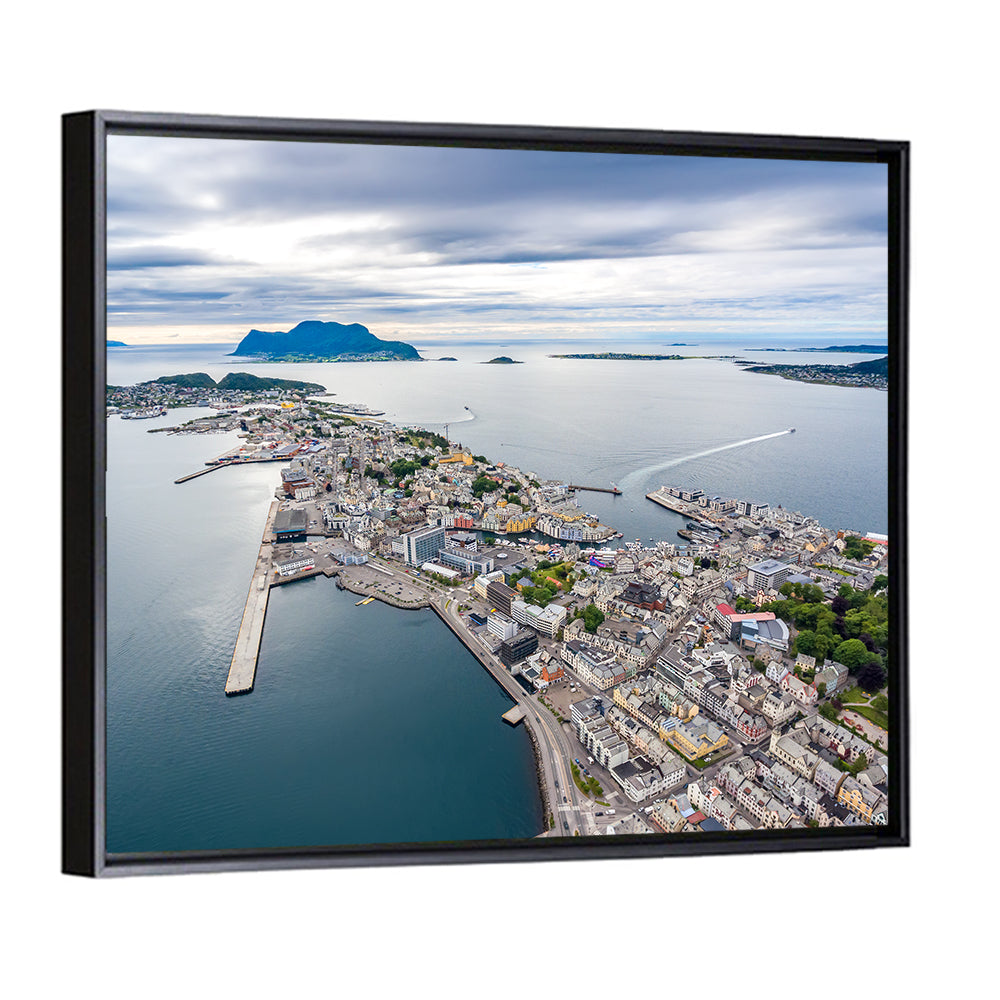 Aksla View Over Ålesund Harbor Wall Art
