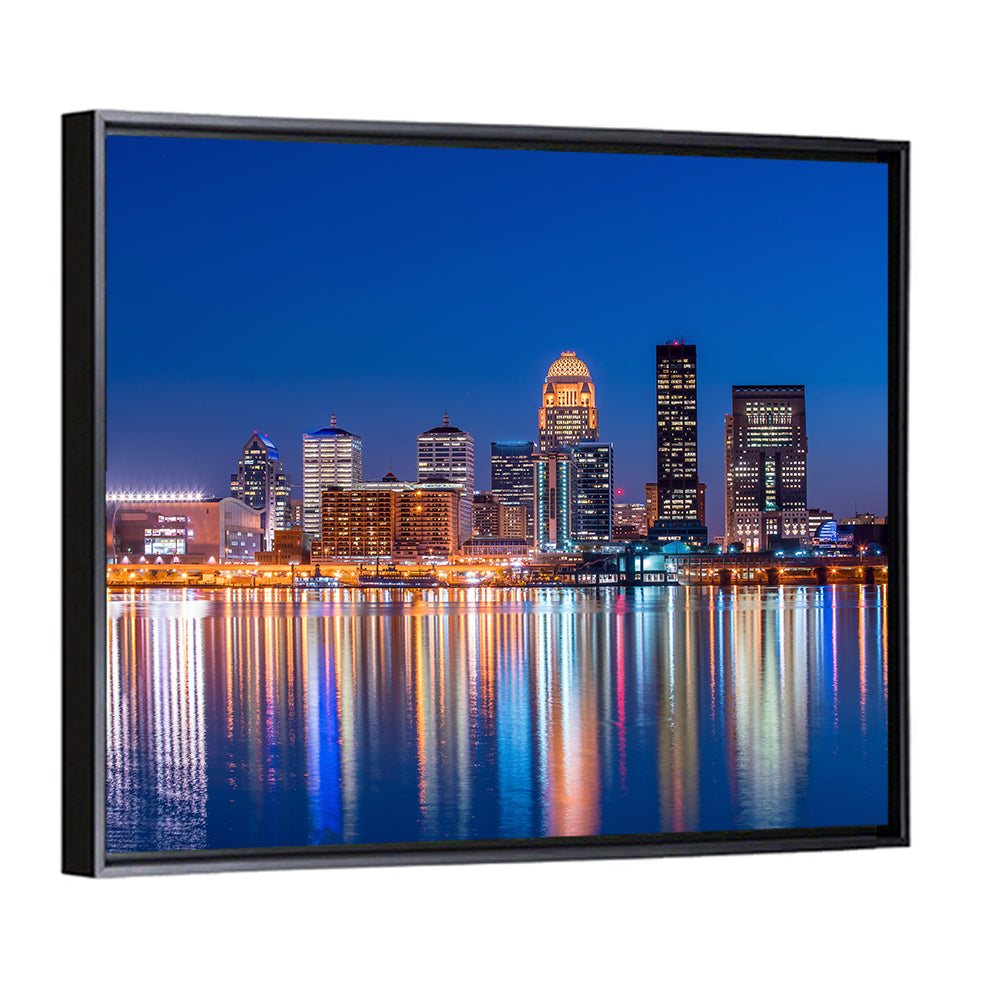 Downtown Louisville Skyline at Night Wall Art