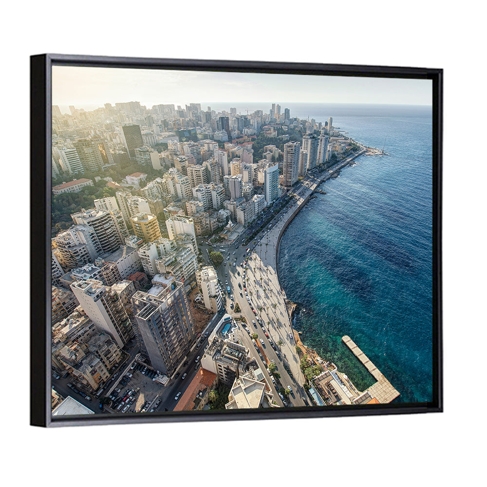 Beirut Corniche Aerial View Wall Art