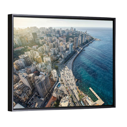Beirut Corniche Aerial View Wall Art