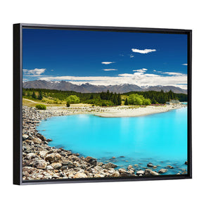 Pukaki lake In New Zealand Wall Art