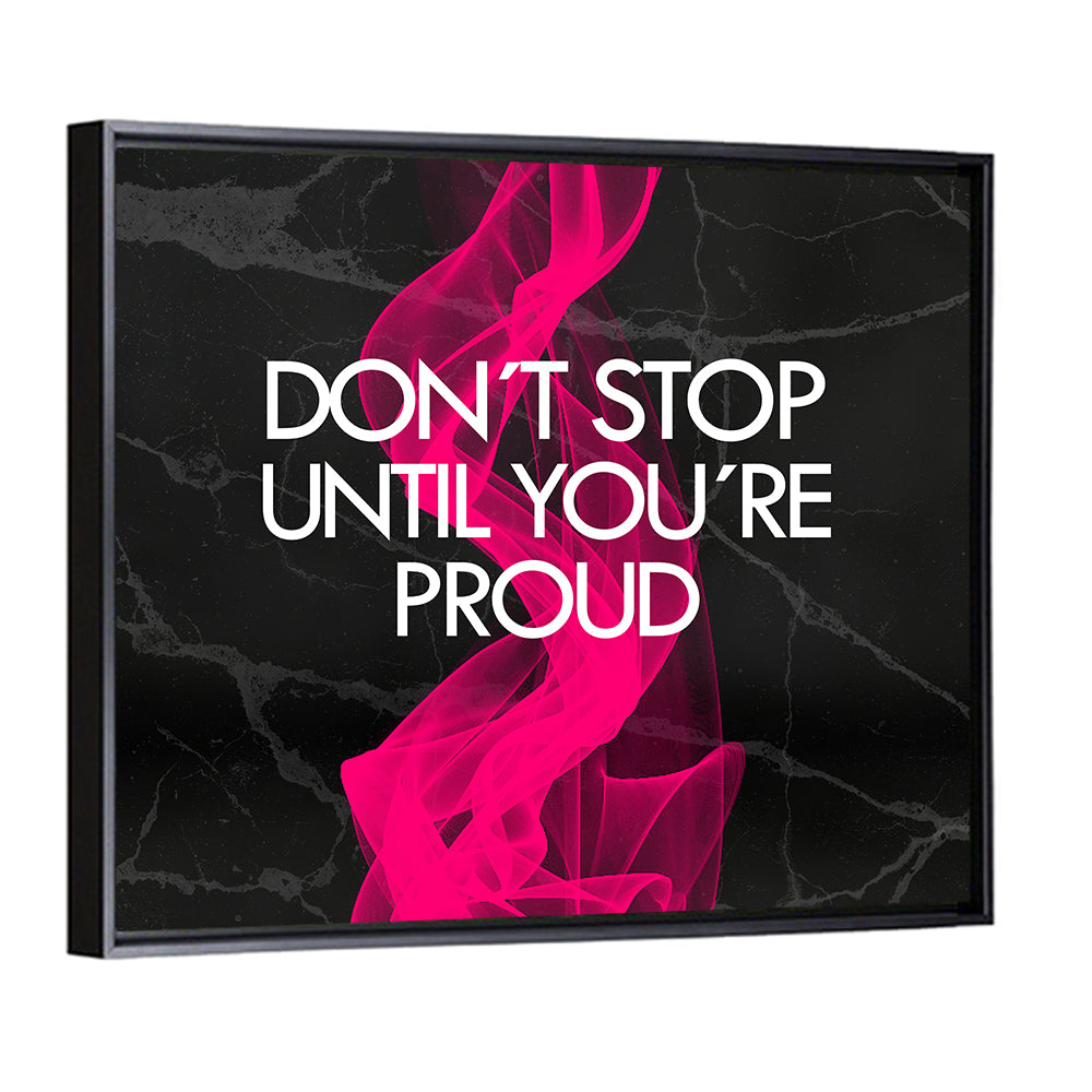 Fitness Quote on Black Marble Wall Art