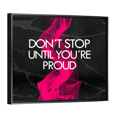 Fitness Quote on Black Marble Wall Art