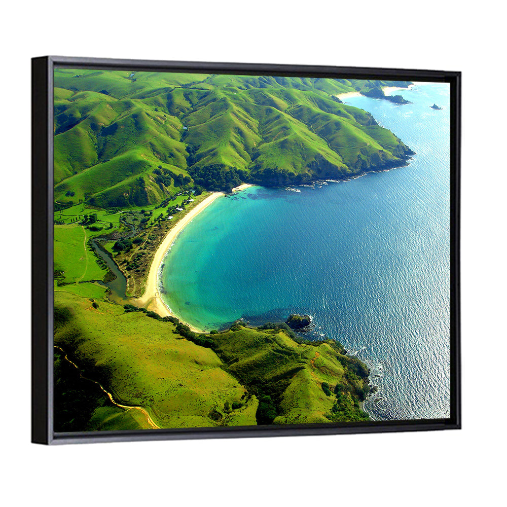 Taupo Bay Aerial View Wall Art