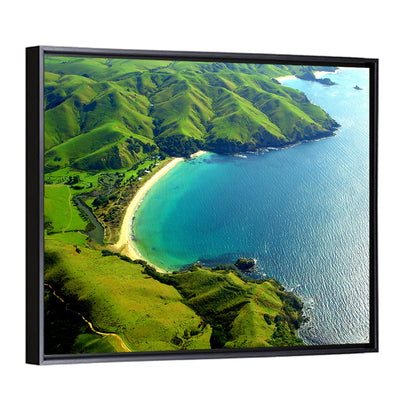 Taupo Bay Aerial View Wall Art