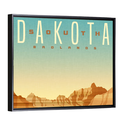 South Dakota Badlands Travel Sticker Wall Art