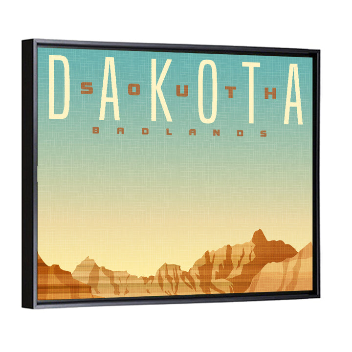 South Dakota Badlands Travel Sticker Wall Art