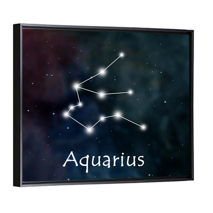 Aquarius Constellation Star Map Wall Art