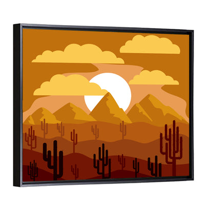 Layered Desert Sunset Wall Art