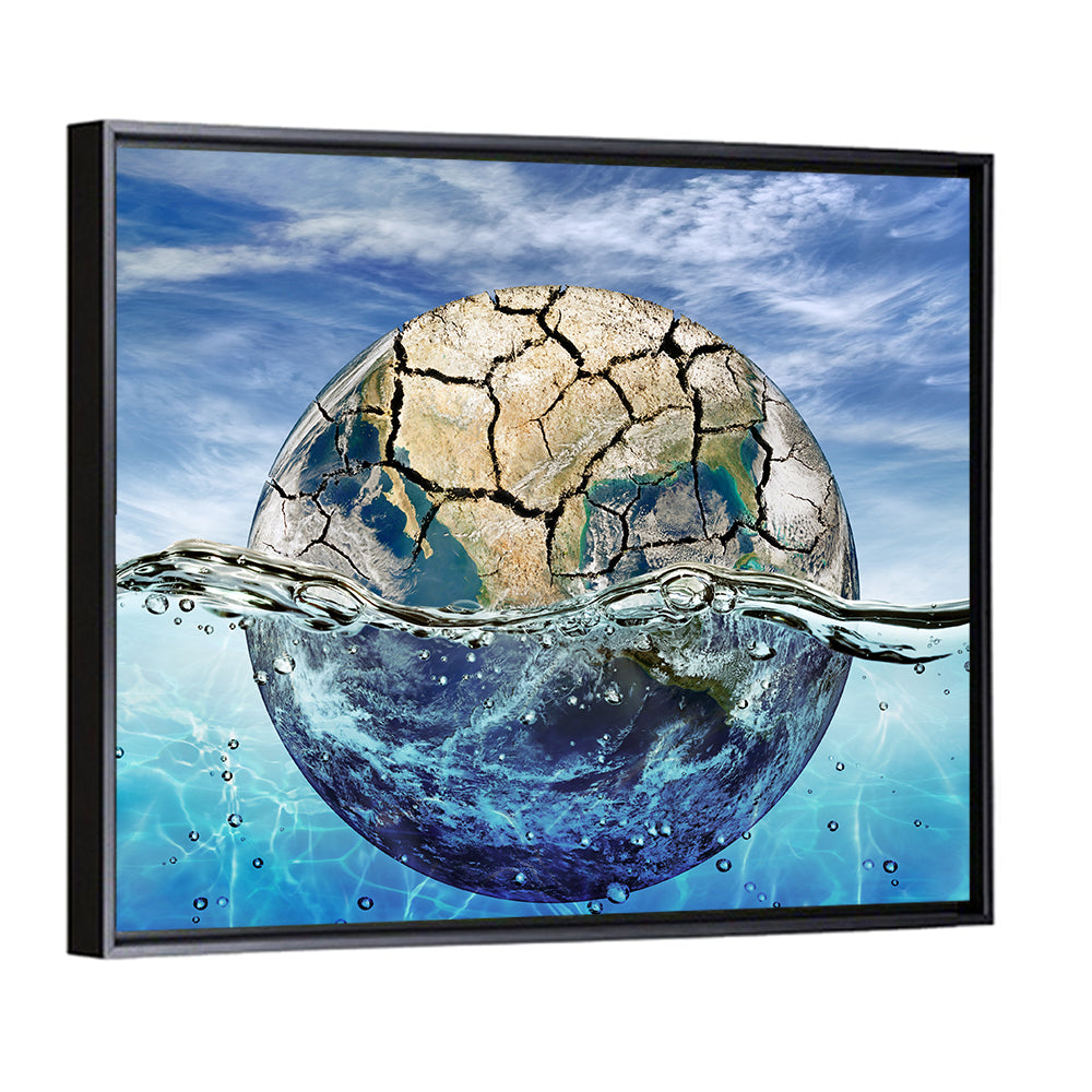 Half-submerged Planet Concept Wall Art