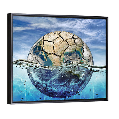 Half-submerged Planet Concept Wall Art