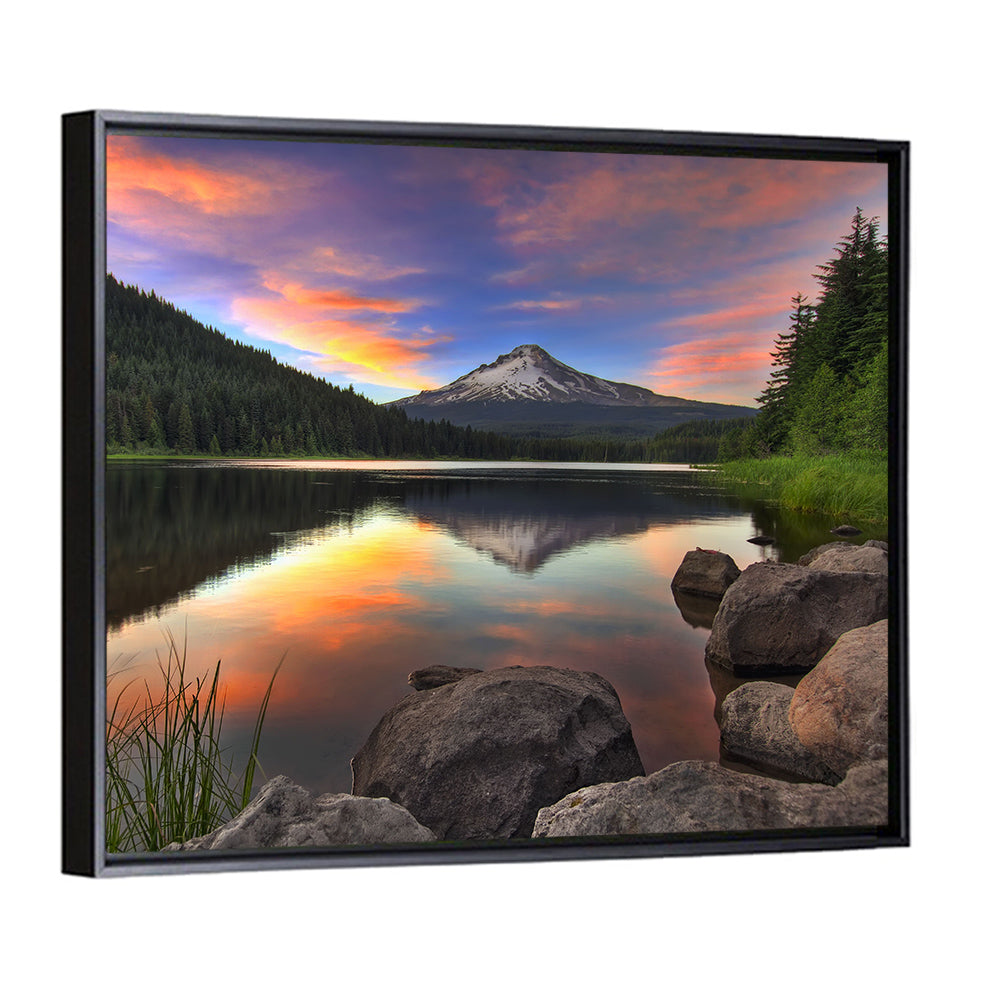 Mount Hood Reflected Over Trillium Lake Wall Art