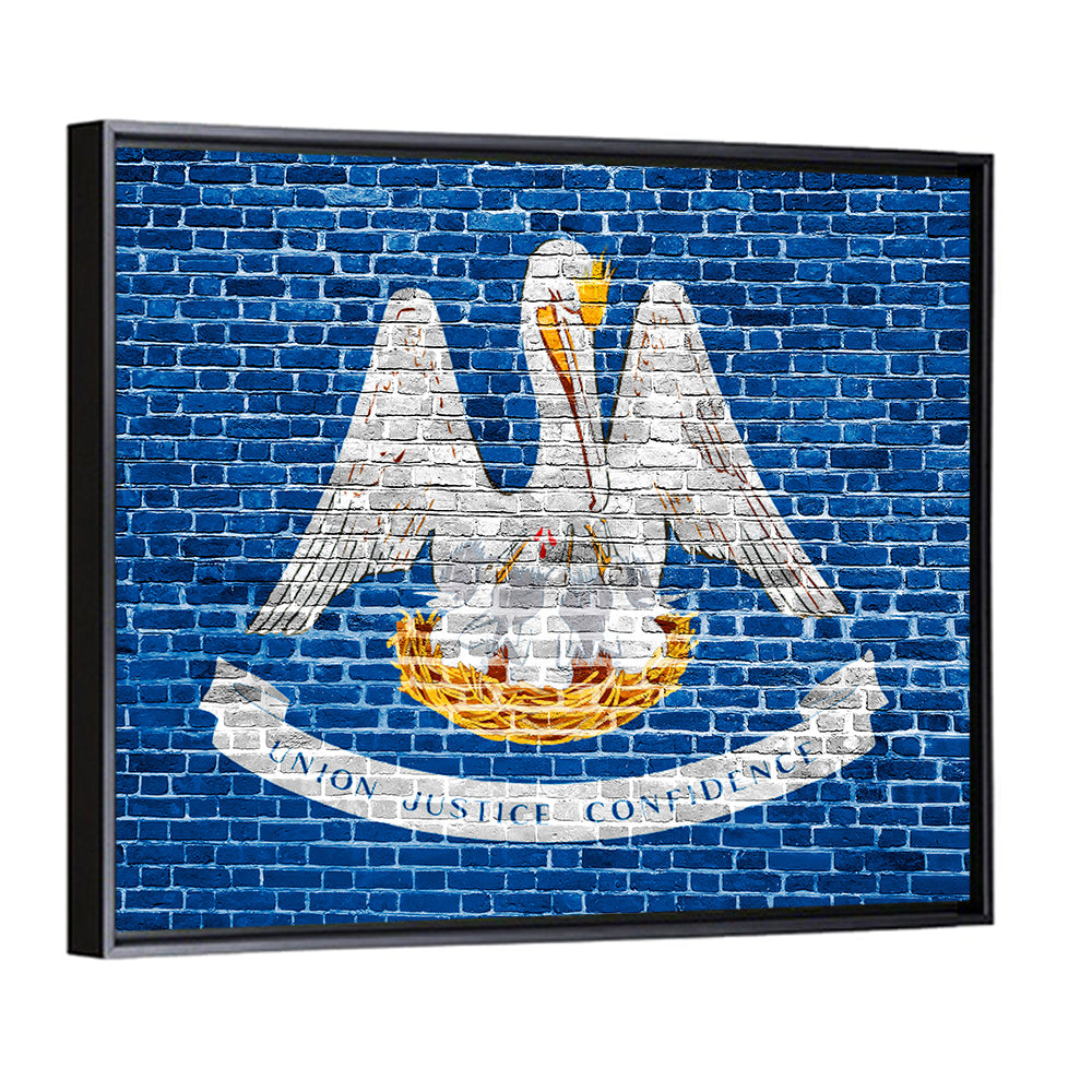 Vintage Louisiana Flag Wall Art