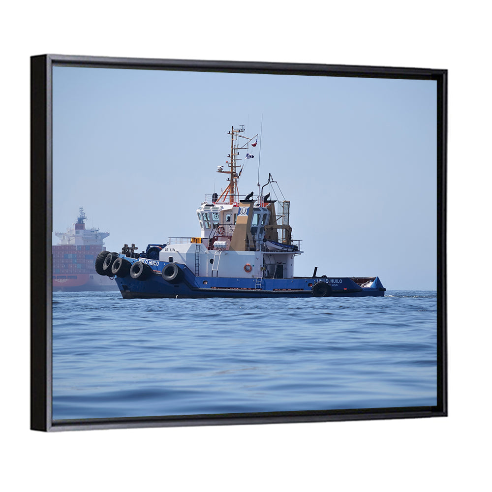 Tugboat Off Valparaiso Coast Wall Art