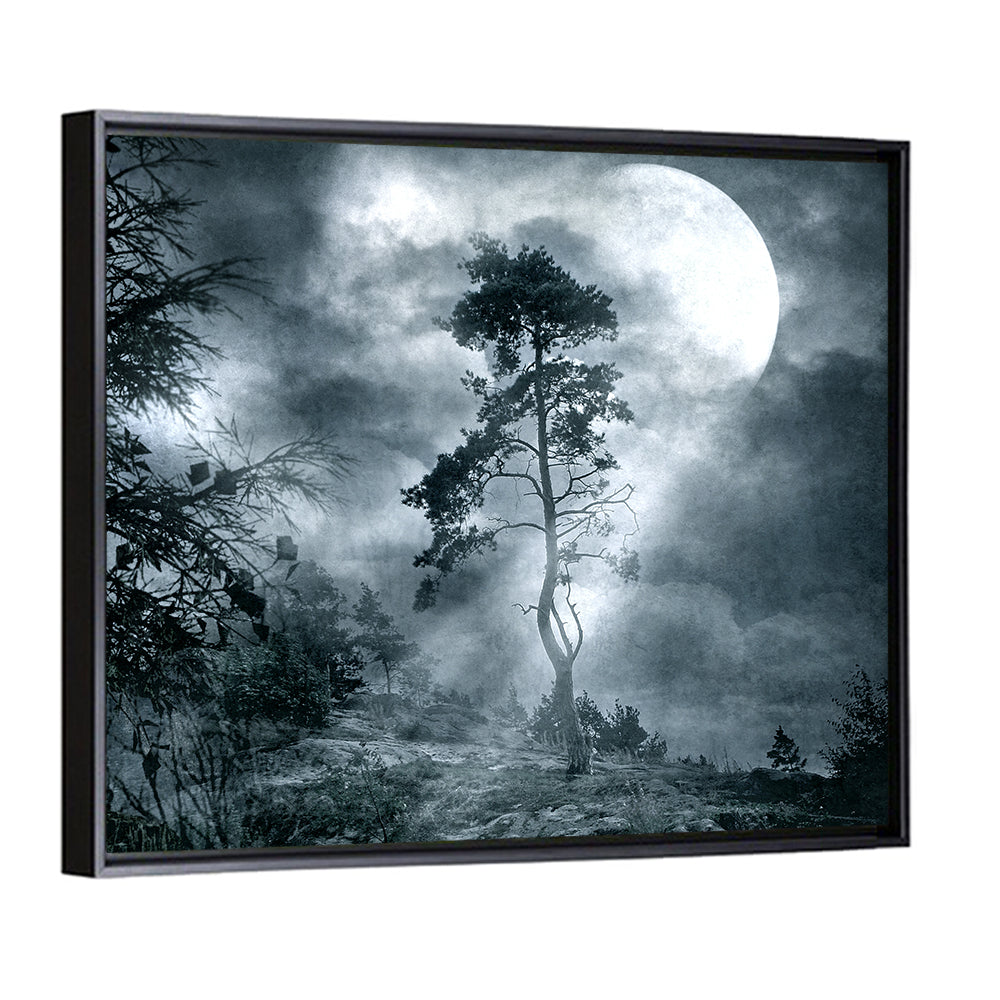 Gothic Moonlit Tree Wall Art