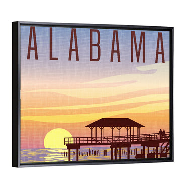 Alabama Pier Sunset Wall Art